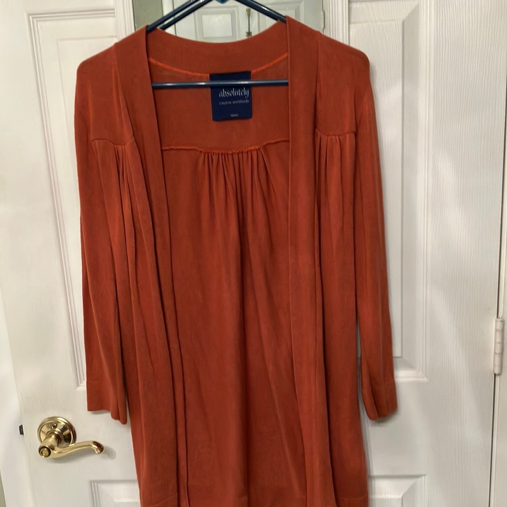 Absolutely 3/4 sleeve top open tunic sweater